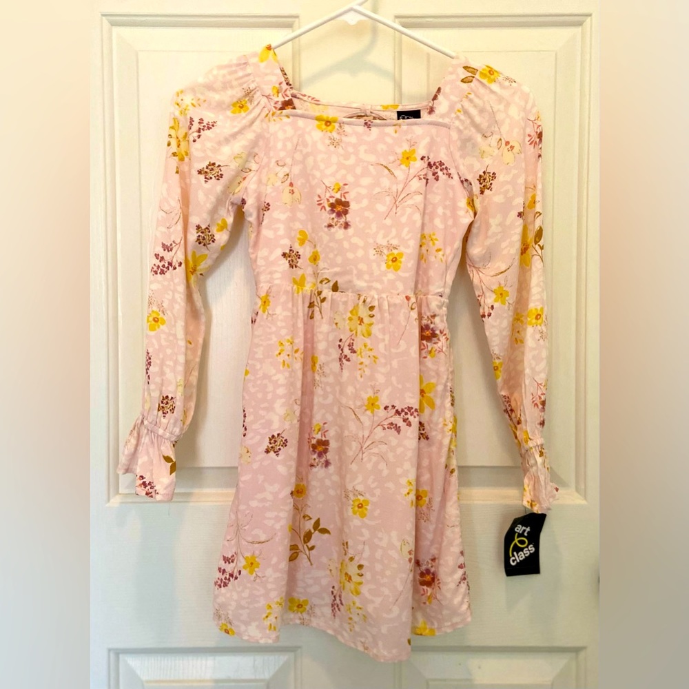 New Art Class Pink Floral Dress Small S 6/6X